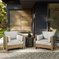 Porto Outdoor Lounge Chairs & Side Table Set