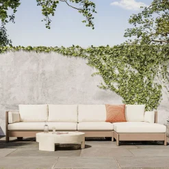 Porto Outdoor 3-Piece Chaise Sectional (134")