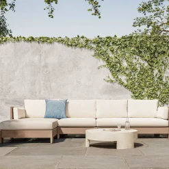 Porto Outdoor 3-Piece Chaise Sectional (134")