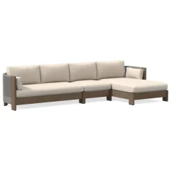 Porto Outdoor 3-Piece Chaise Sectional Cushion Covers