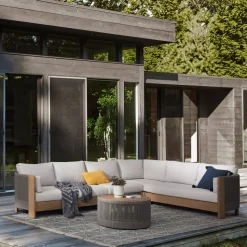 Porto Outdoor 4-Piece L-Shaped Sectional (129")