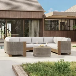 Porto Outdoor 6-Piece U-Shaped Sectional (126")