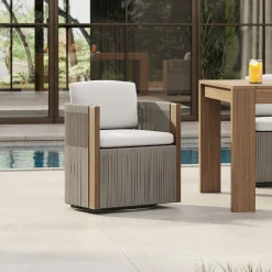 Porto Outdoor Swivel Dining Chair