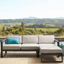 Portside Aluminum Outdoor 2-Piece Chaise Sectional (89")