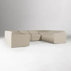 Portside Aluminum Outdoor 6-Piece U-Shaped Sectional Protective Cover