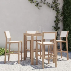 Portside Outdoor Bar Table (35") & Stools Set