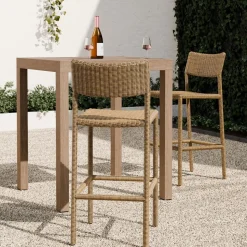 Portside Outdoor Bar Table & Wesport Bar Stools