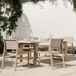 Portside Outdoor Concrete Dining Table (72"–86")