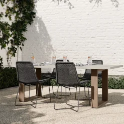 Portside Outdoor Concrete Dining Table (72"–86")