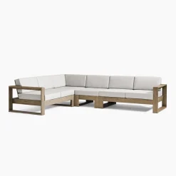 Portside Outdoor 4-Piece L-Shaped Sectional Replacement Cushions