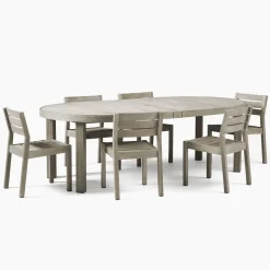 Portside Outdoor Round Extendable Dining Table Protective Cover
