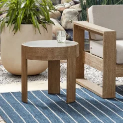 Portside Outdoor Round Side Table (20")