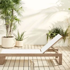 Portside Outdoor Textilene Chaise Lounge