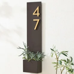 Post & Porch Customizable Standing Tall Address Planter