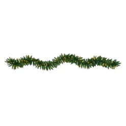 Pre-Lit Faux Christmas Pine Garland