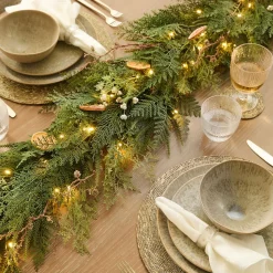 Pre-Lit Faux Citrus Garland