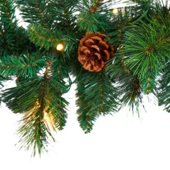Pre-Lit Faux Mixed Pine Garland