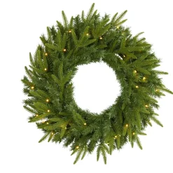 Pre-Lit Faux Pine Wreath