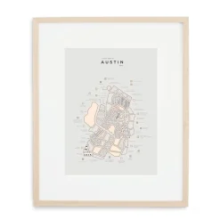42 Pressed City Maps - Austin