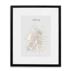 42 Pressed City Maps - Austin