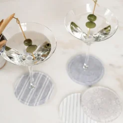 Proper Table Eliot Ticking Stripe Coaster (Set of 4)