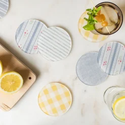 Proper Table George Gray Stripe Coaster (Set of 4)