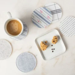 Proper Table Miller French Check Coaster (Set of 4)