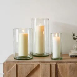 Pure Recycled Glass Candleholders