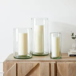 Pure Recycled Glass Candleholders