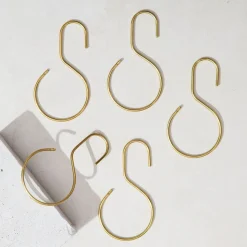 Quiet Town Shower Curtain Rings - Brass