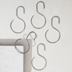 Quiet Town Shower Curtain Rings - Stainless Steel
