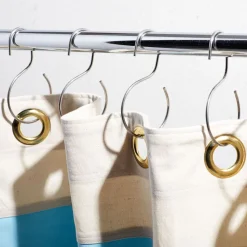 Quiet Town Shower Curtain Rings - Stainless Steel