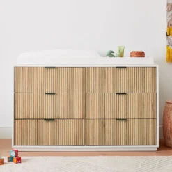 Quinn 6-Drawer Wide Dresser with Removable Topper (57")