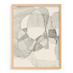 Random Land Framed Wall Art by Minted for West Elm