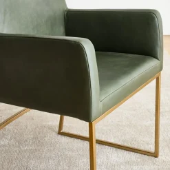 Range Leather Dining Arm Chair