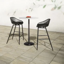 Raquel Outdoor Round Bar & Counter Tables (30")
