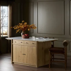 Rasalas Marble Kitchen Island (72")