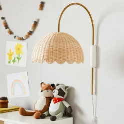 Rattan Bubble Sconce (13")