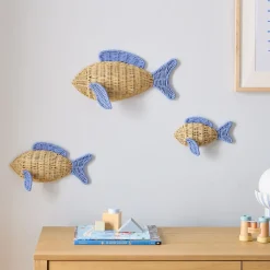 Rattan Fish Wall Art (Set of 3)