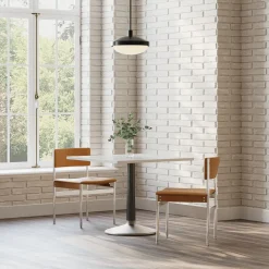 Raymond Restaurant Square Dining Table - Quartz