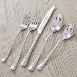 Reagan Hammered Mirror Flatware Place Setting (Set of 20)