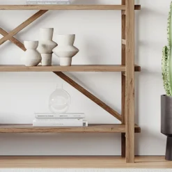 Reclaimed Pine Wood Bookshelf