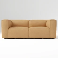 Remi Leather Modular Sofa (72"–108")