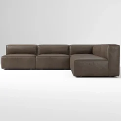 Remi Modular Leather 5-Piece L-Shaped Sectional (108")