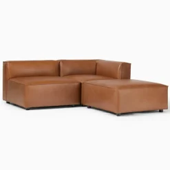 Remi Modular Leather 3-Piece Sectional (72")