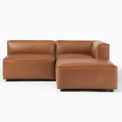 Remi Modular Leather 3-Piece Sectional (72")