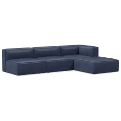 Remi Modular Leather 4-Piece Sectional (108")