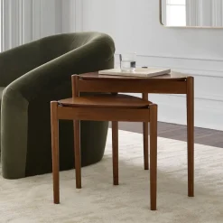 Retro Tripod Nesting Side Tables (18.5"–22.5") - Set of 2