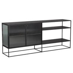 Ridged Glass & Metal Buffet (35.5"–71")