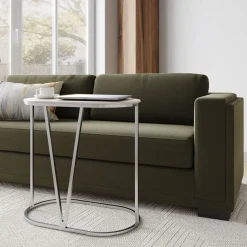 Rivera C-Shaped Side Table - Quartz (26")